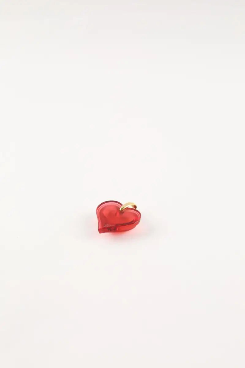 Pendentif Lalique Rouge en Verre