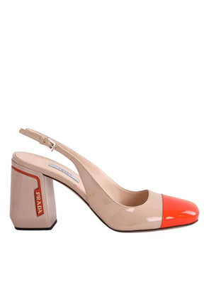 Talons Prada Beige en Cuir verni, taille 40 - Seconde Main