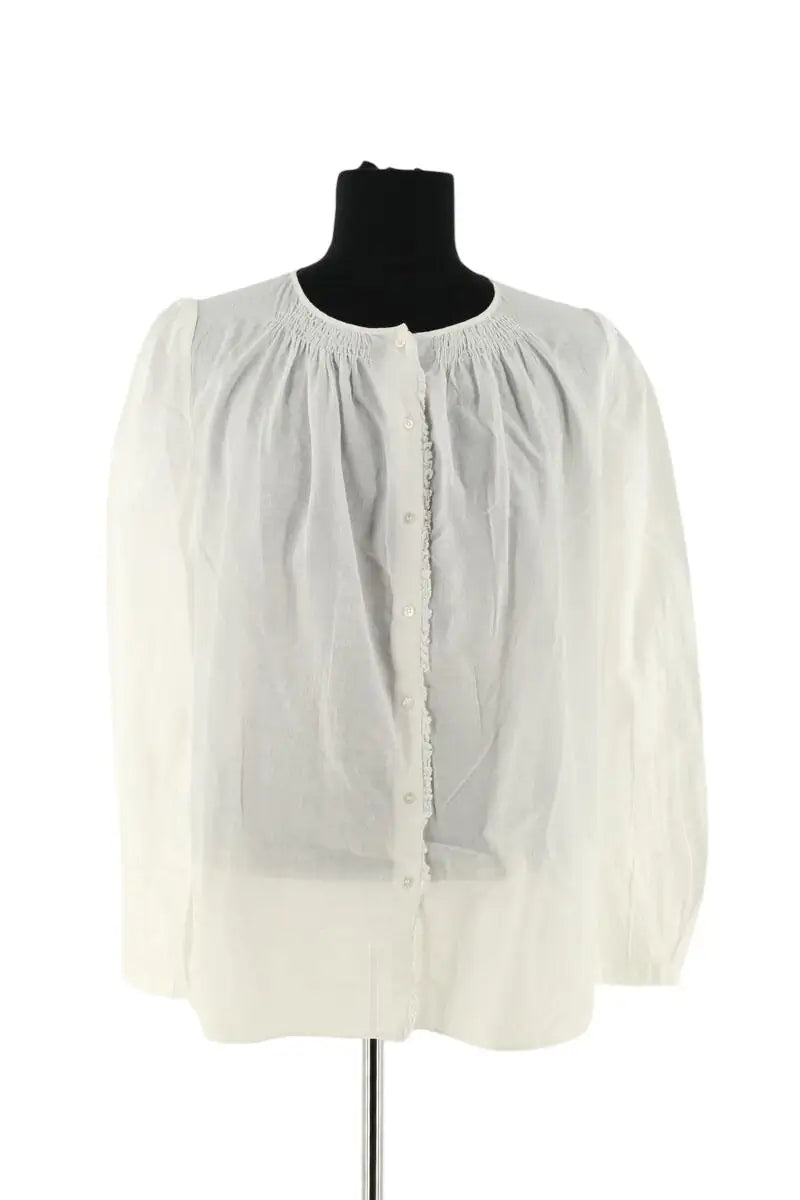 Blouse Vanessa Bruno Blanc en Coton, taille XS - Seconde Main