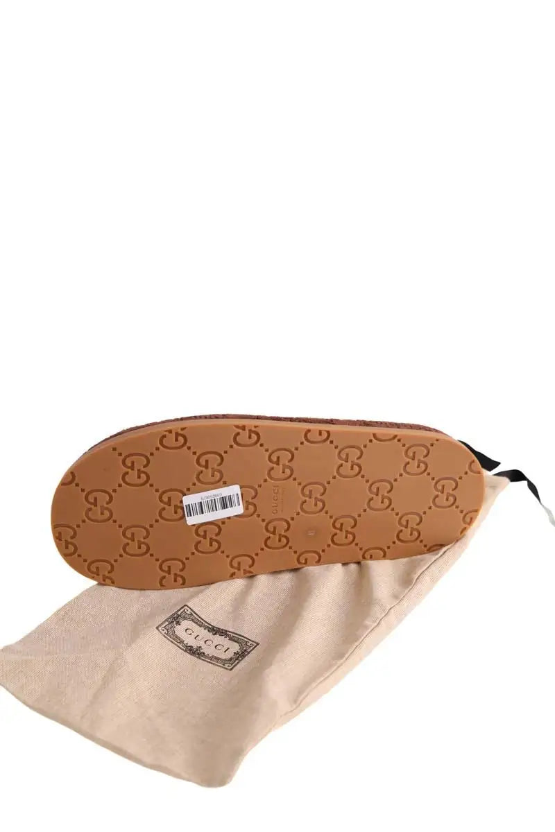 Mules Gucci Célia Marron en Daim