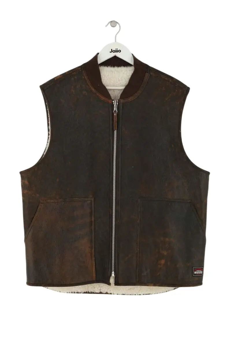 Manteau Stüssy Marron en Cuir, taille L - Seconde Main