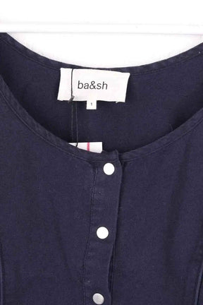Top sans manche Ba&Sh Marine en Coton