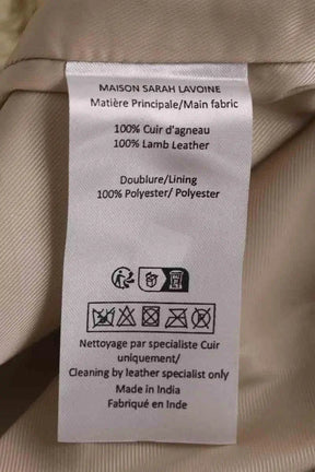 Pantalon Maison Sarah Lavoine Doré en Cuir