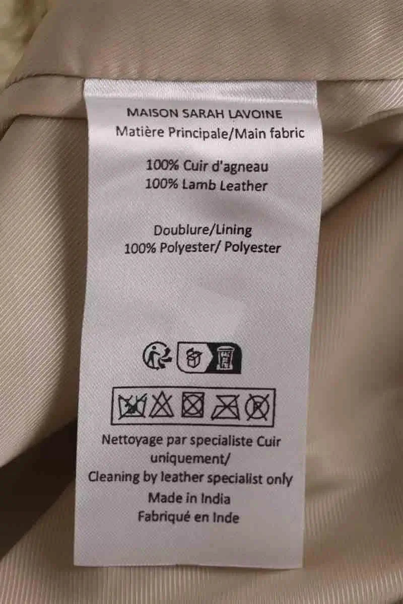 Pantalon Maison Sarah Lavoine Doré en Cuir