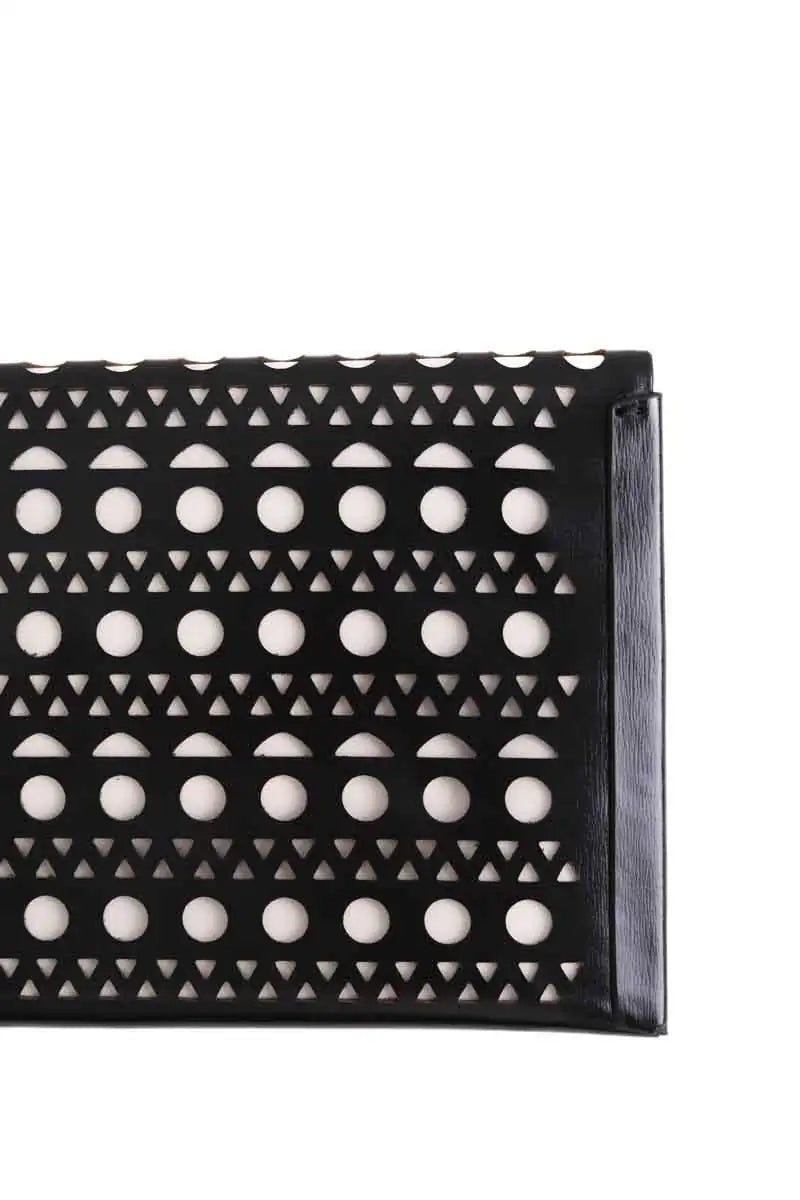 Pochette Alaïa Noir en Cuir