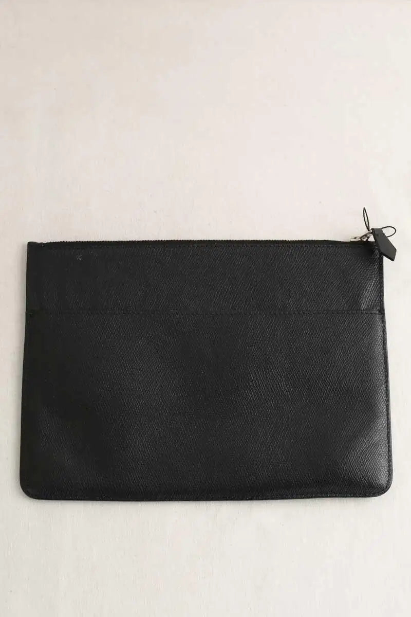 Pochette Armani Noir en Cuir