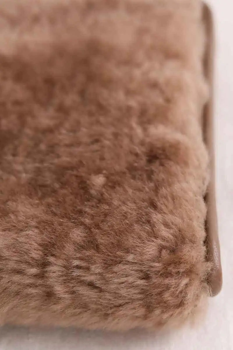 Pochette Balenciaga Camel en Cuir