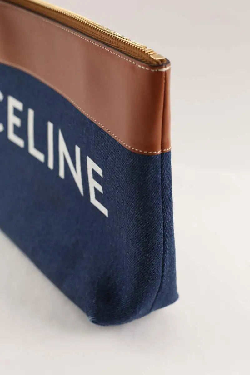Pochette Celine Bleu en Coton