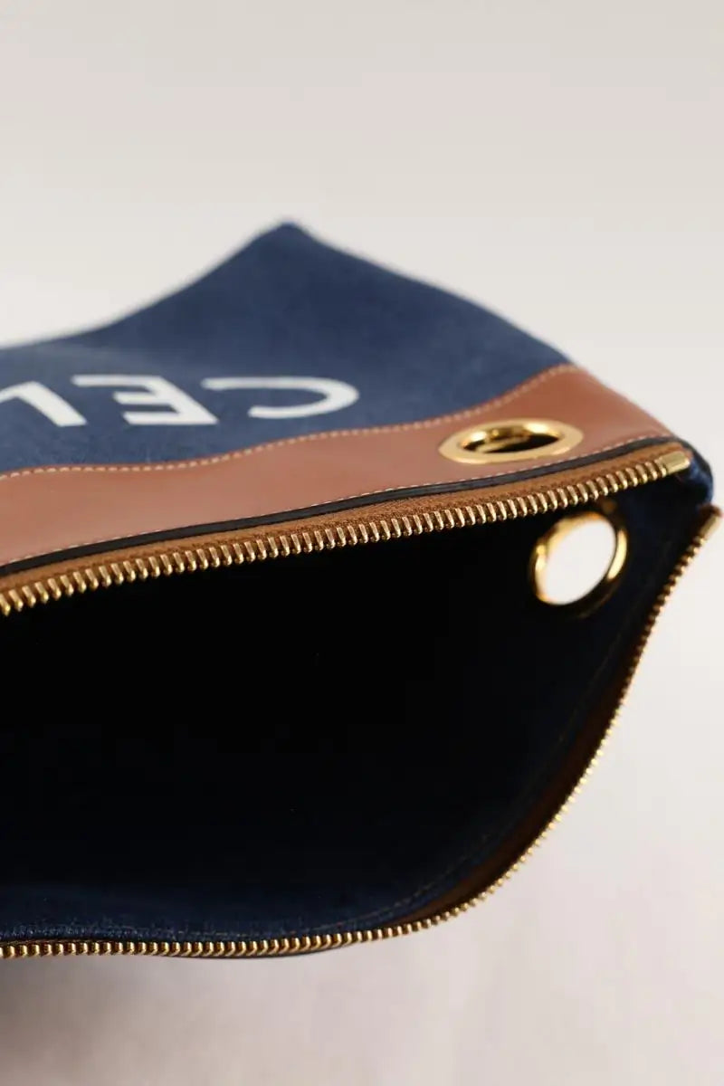 Pochette Celine Bleu en Coton