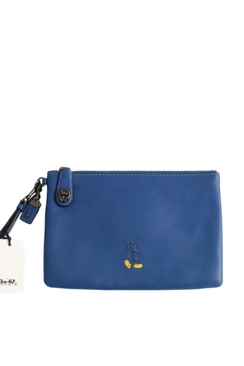 Pochette Coach Bleu en Cuir - Seconde Main