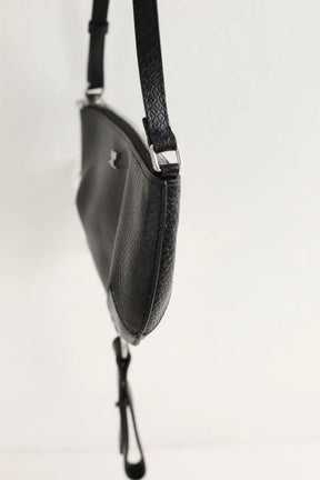 Pochette Courrèges Holly eclipse patchwork Noir en Cuir