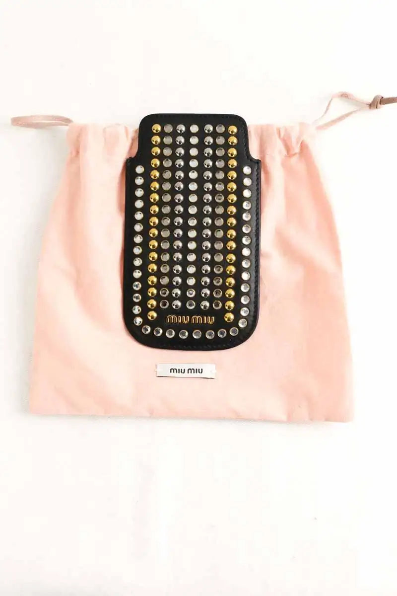 Pochette de téléphone Miu Miu Noir en 