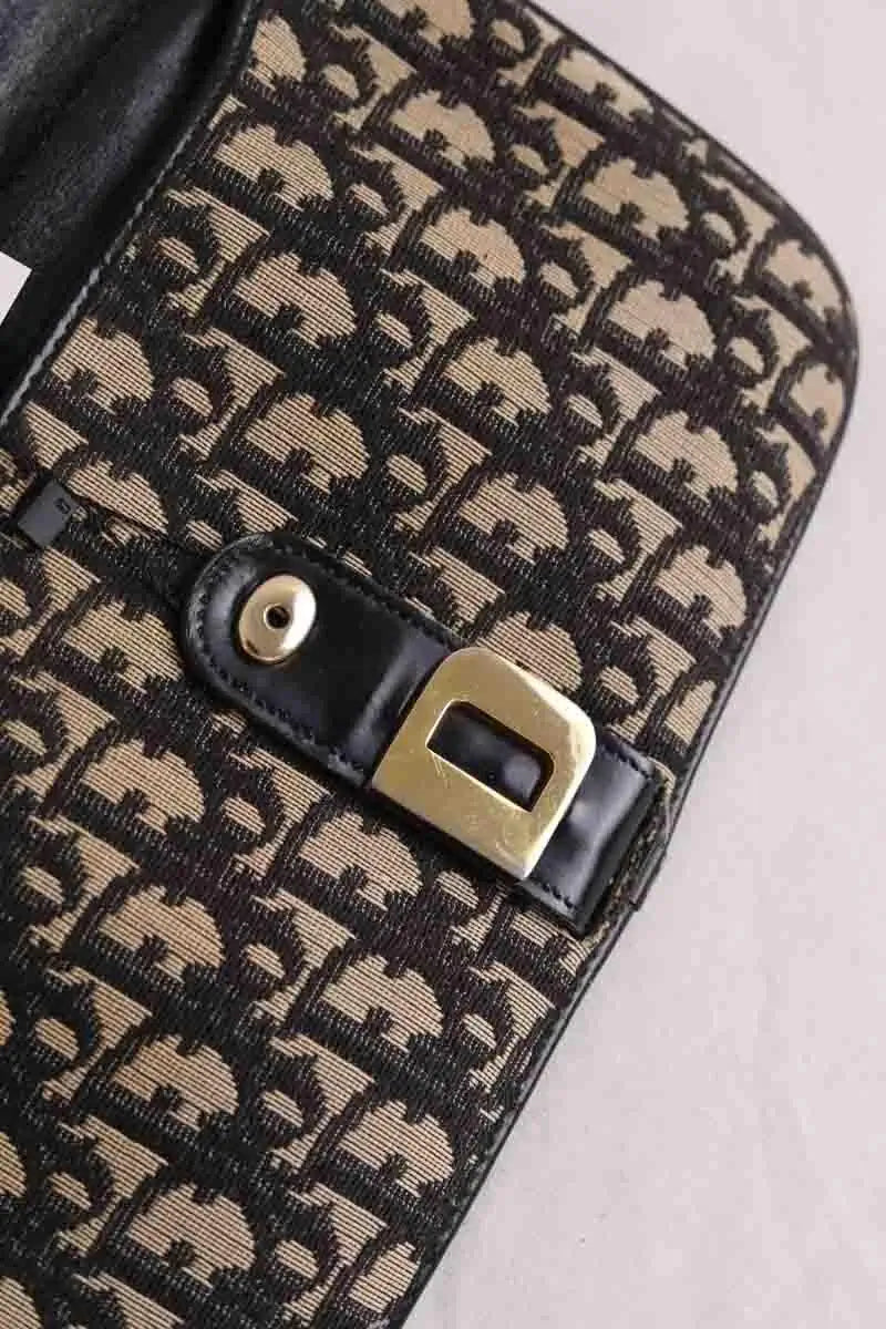 Pochette Dior Noir en Cuir