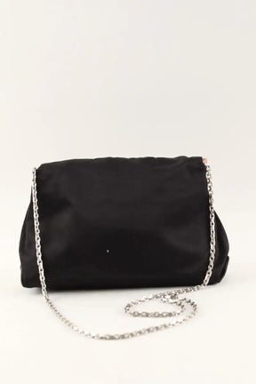Pochette en satin Roger Vivier Micro pochette efflorescence Noir en Tissu