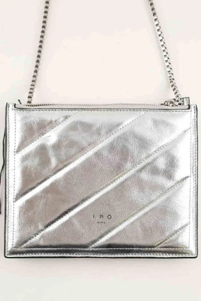 Pochette Iro Argent en Cuir