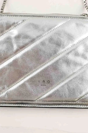 Pochette Iro Argent en Cuir