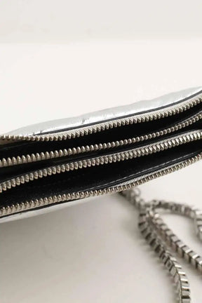 Pochette Iro Argent en Cuir