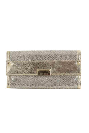 Pochette Jimmy Choo Doré en Cuir - Seconde Main