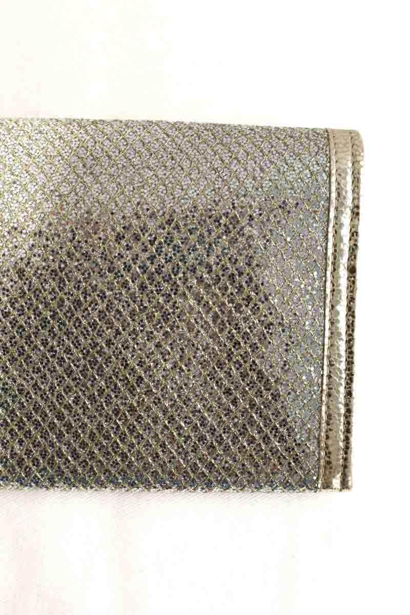 Pochette Jimmy Choo Doré en Cuir