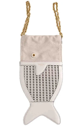 Pochette Lancel Funny Fish Blanc en Cuir - Seconde Main