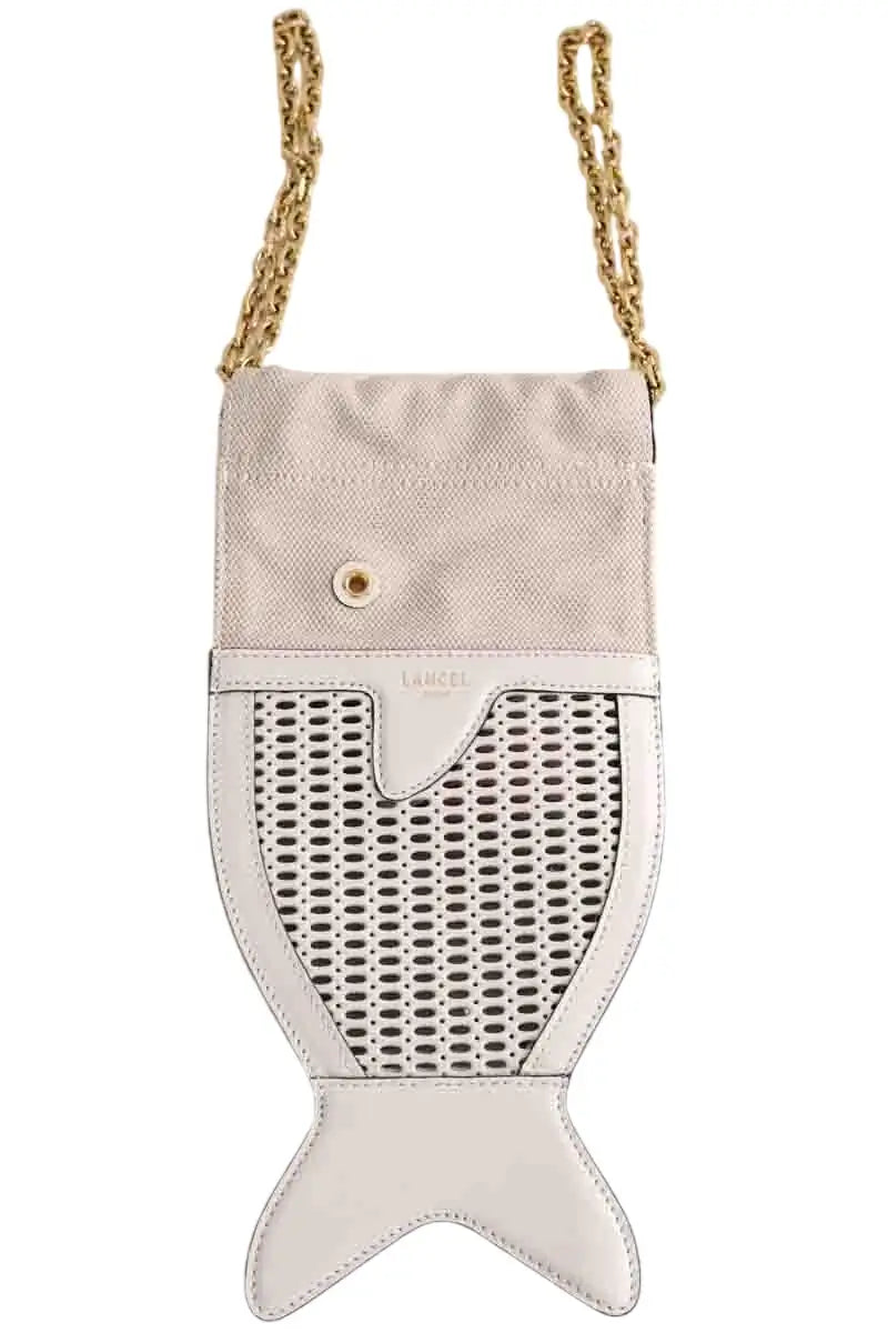 Pochette Lancel Funny Fish Blanc en Cuir - Seconde Main