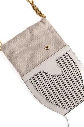 Pochette Lancel Funny Fish Blanc en Cuir
