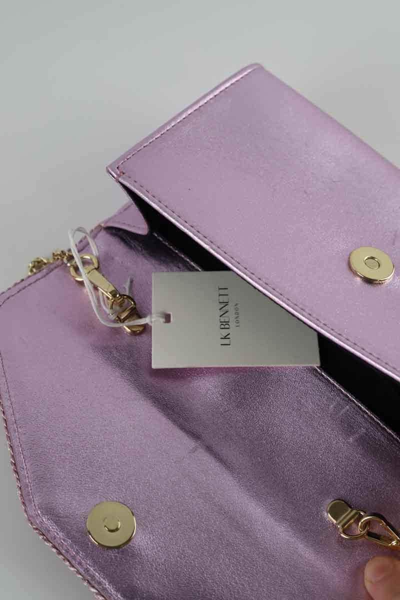 Pochette LK Bennett Giana Rose en Cuir verni