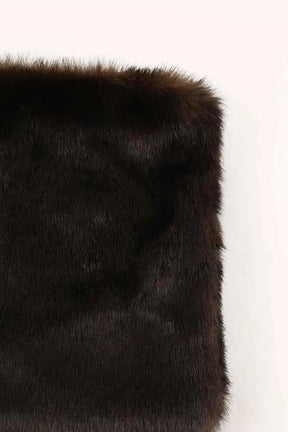 Pochette Loulou de Saison Marron en Fourrure