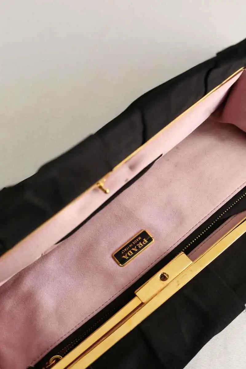 Pochette Prada Noir en Tissu