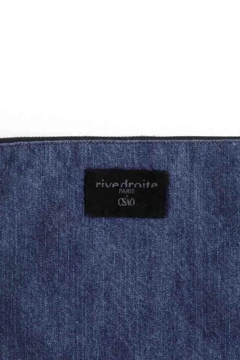 Pochette Rive Droite Paris Bleu en Coton