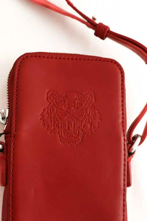 Pochette téléphone Kenzo Rouge en Cuir