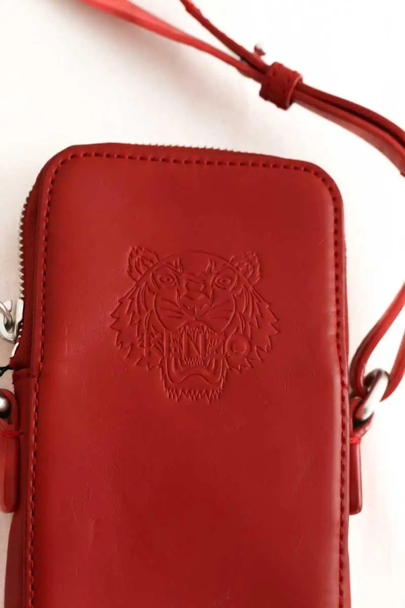 Pochette téléphone Kenzo Rouge en Cuir