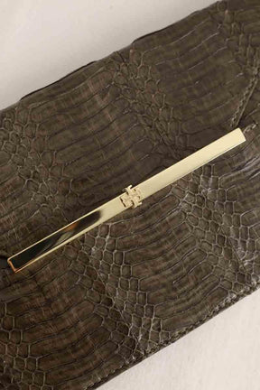 Pochette Tory Burch Kaki en Cuir