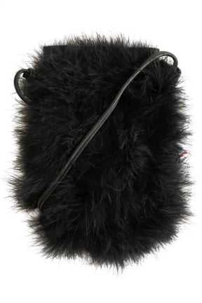 Pochette Yves Salomon Noir en Fourrure - Seconde Main