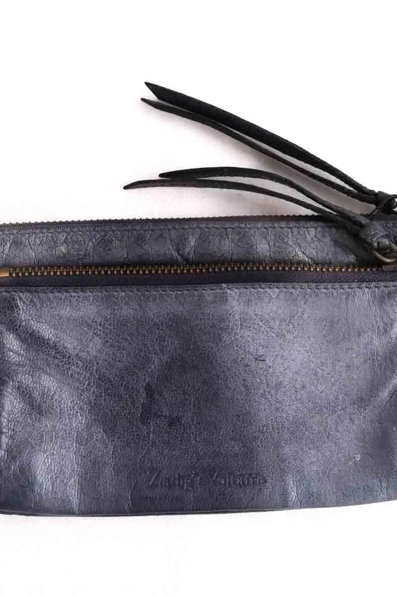 Pochette Zadig & Voltaire Bleu en Cuir
