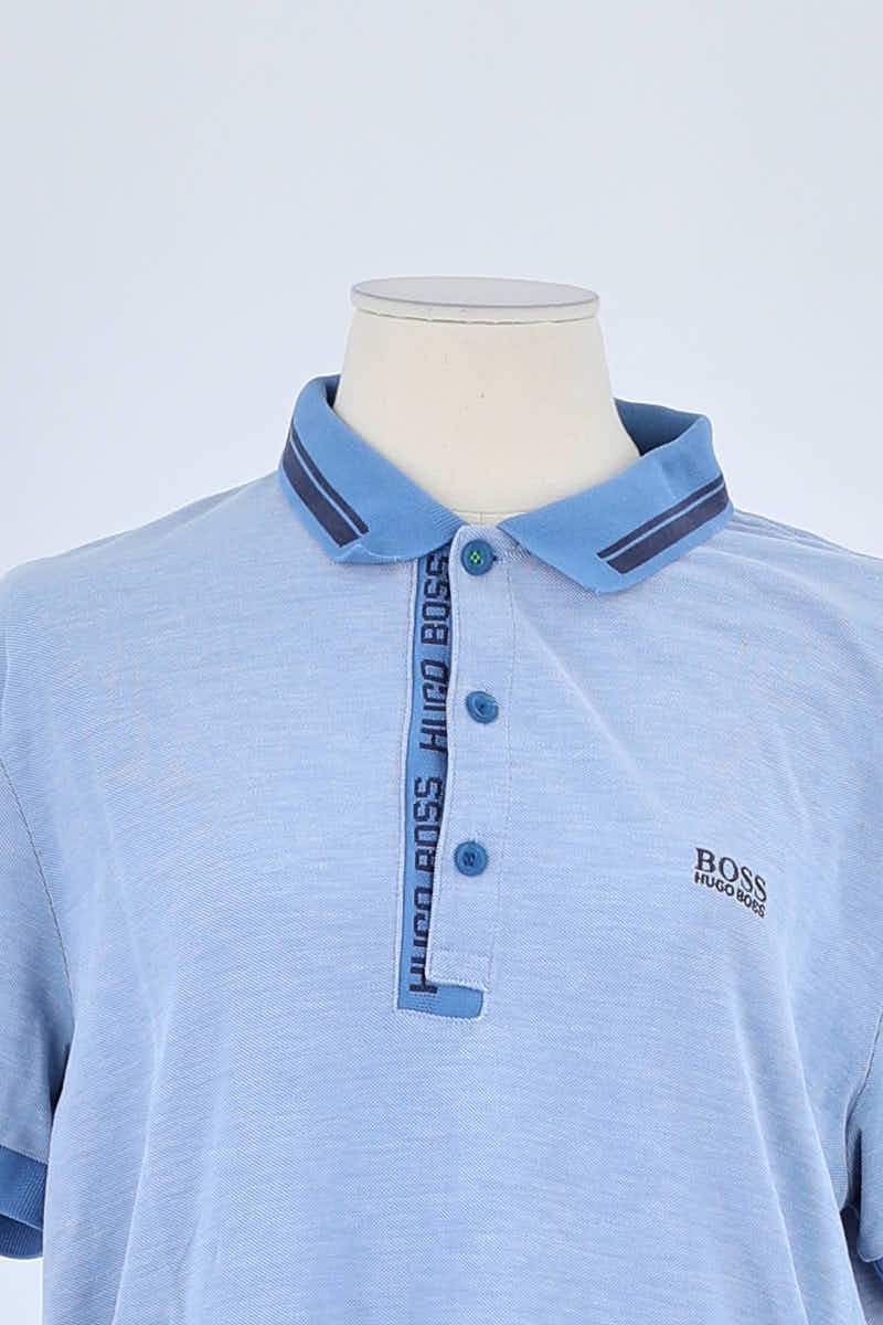 Polo Hugo Boss Bleu en Coton