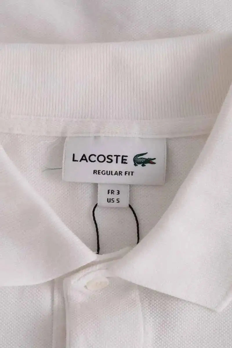 Polo Lacoste Blanc en Coton