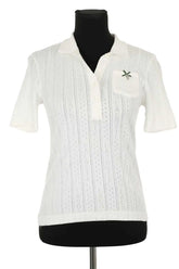 Polo Lacoste Blanc en Coton, taille XS - Seconde Main