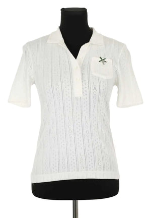 Polo Lacoste Blanc en Coton, taille XS - Seconde Main