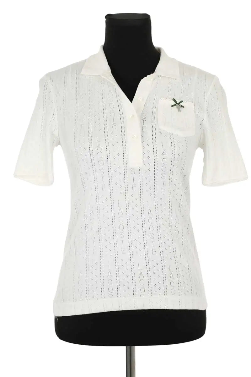 Polo Lacoste Blanc en Coton, taille XS - Seconde Main