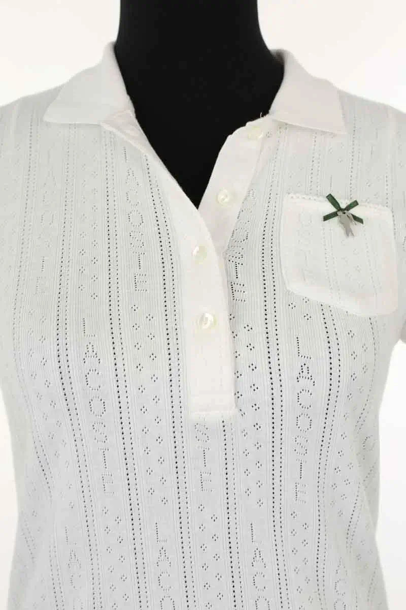 Polo Lacoste Blanc en Coton