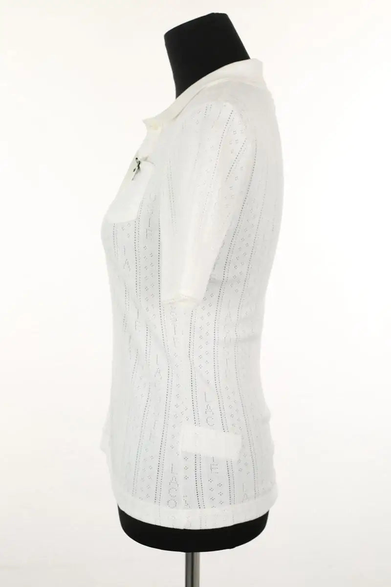 Polo Lacoste Blanc en Coton
