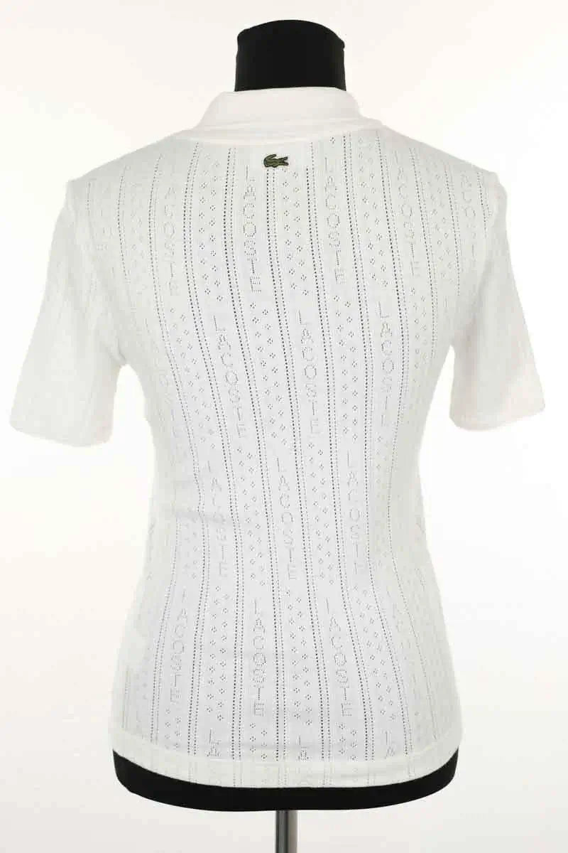 Polo Lacoste Blanc en Coton