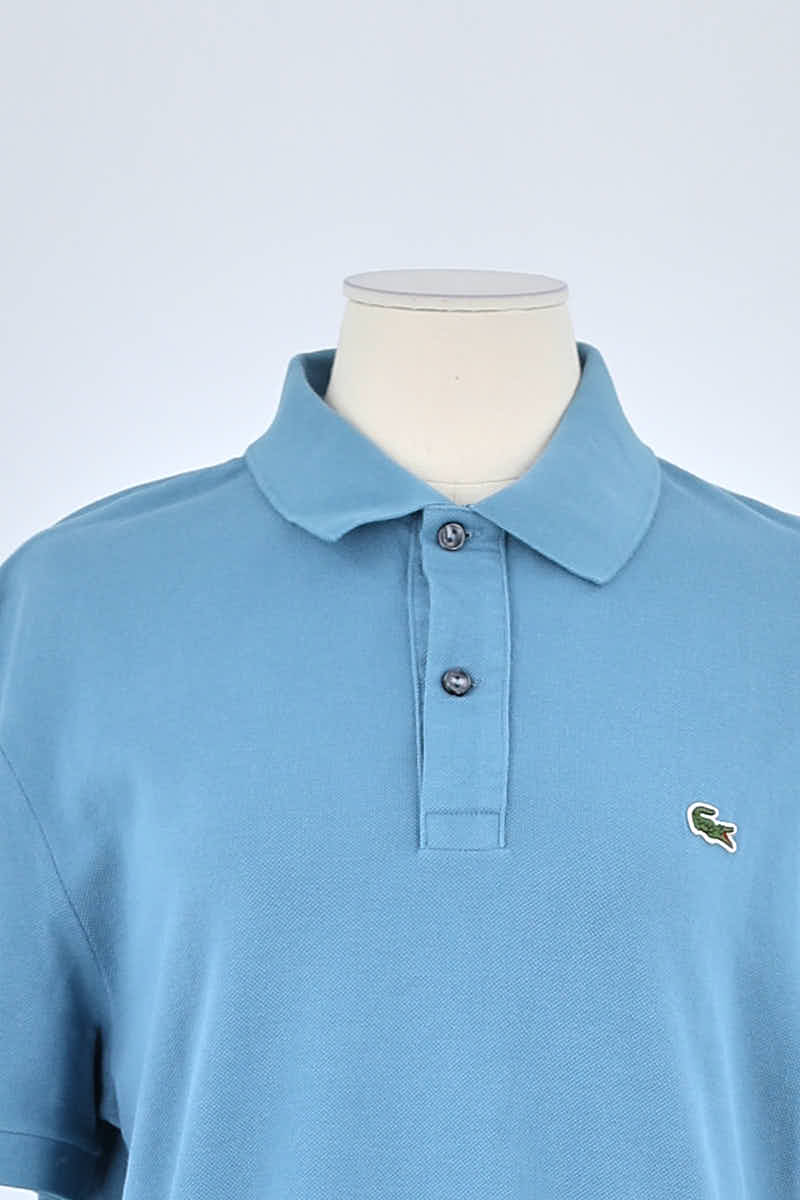 Polo Lacoste Bleu en Coton