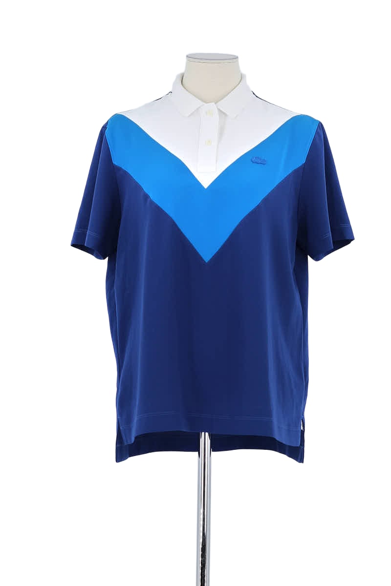 Polo Lacoste Bleu en Viscose, taille S - Seconde Main