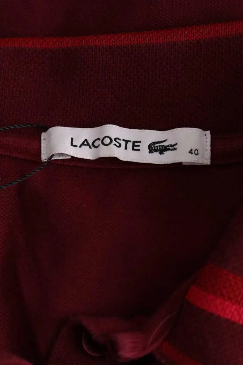Polo Lacoste Bordeaux en Coton