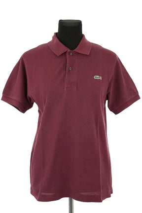 Polo Lacoste Bordeaux en Coton, taille M - Seconde Main