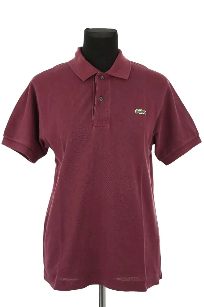 Polo Lacoste Bordeaux en Coton, taille M - Seconde Main