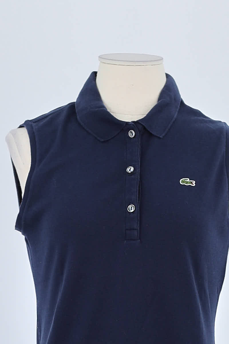 Polo Lacoste Marine en Coton