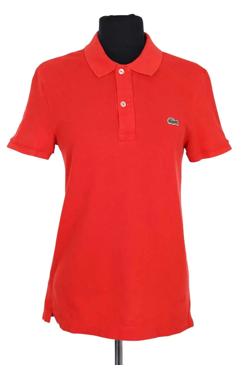 Polo Lacoste Orange en Coton, taille M - Seconde Main